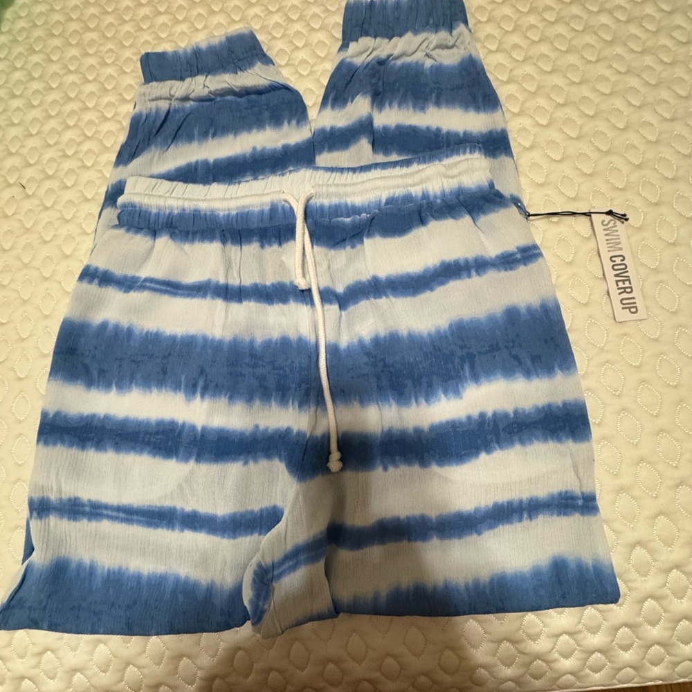 Blue and White women cover ups